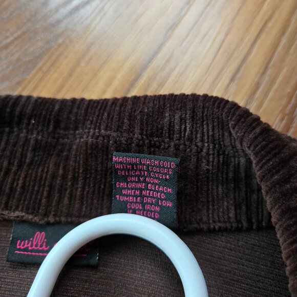 Women's Willi Smith Brown Corduroy Blazer Jacket Sports Coat Top Size 4/S [162] - Picture 6 of 6